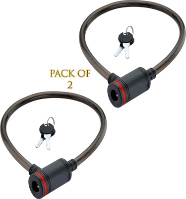 QERESTON Bike Lock | Cable Locks | Cycle Lock | Helmets or Scooters (Pack of 2) Cycle Lock