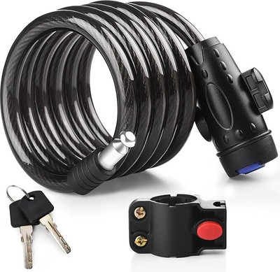 Gymisa Lock Cable Locks with Complimentary Mounting Bracket, Cycle Lock Cycle Lock