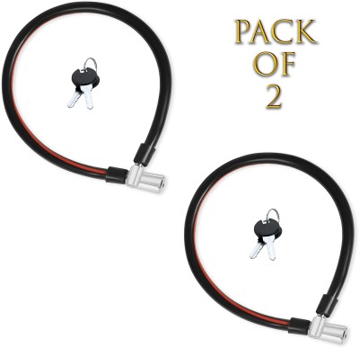 QERESTON Multi purpose Strip Cable Lock | Bike Lock | Cycle Lock | Helmets (Pack of 2) Cycle Lock