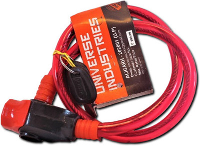 Universe New Flexible Wire lock 26 Inch Long Made in India Cycle Lock