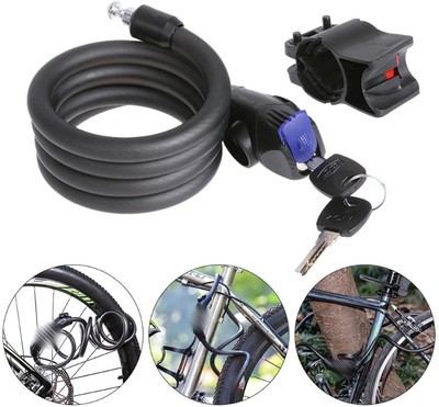 ShopiMoz Multi-Purpose Steel Bicycle Lock - Secure Your Bike, Helmet, Luggage Cycle Lock Cycle Lock