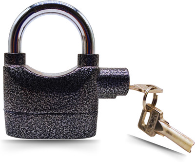 Nexshop ® Padlock Acoustic Security Alarm with 3 Keys ( Black ) Cycle Lock