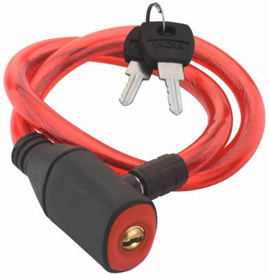 Bergo Cable Lock with 2 Round Keys for Helmet /bicycle /bike Cycle Lock