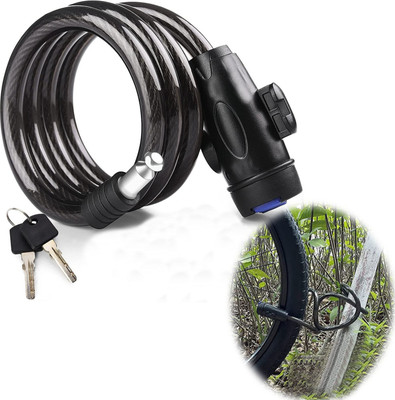 ShopiMoz Stainless Steel Cycle Lock For Bicycle With Key Bike Lock Anti Theft Cycle Lock Cycle Lock