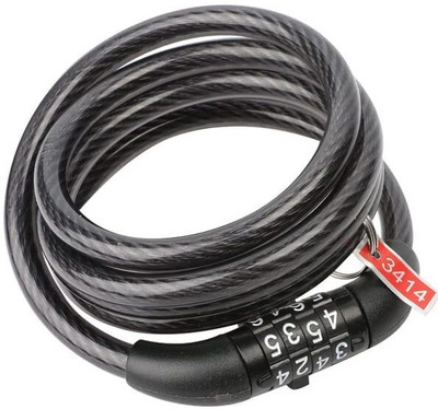DSTECHBAR Cycle 4 Digit Lock High Security Anti-Thief Bicycle Bike Password Cable Lock Cycle Lock