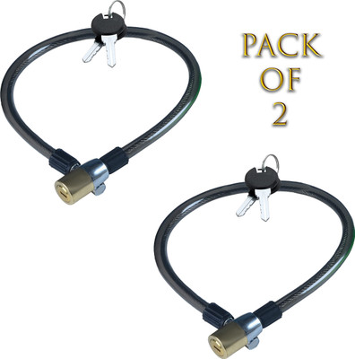 QERESTON Multi purpose Cable Lock | Bike Lock | Cycle Lock | Helmets (Pack of 2) Cycle Lock