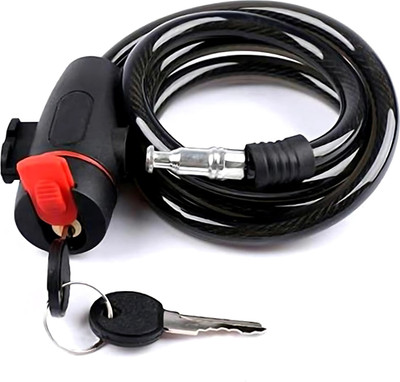 ShopiMoz Heavy-Duty Steel Bicycle Lock Anti-Theft Protection with 2 Keys Wire Bike Lock Cycle Lock