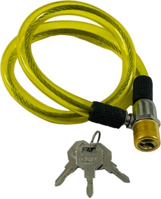 ShreNik Bicycle Lock for Bike Helmet Luggage Wire Cable Lock 3 Keys Color Yellow Cycle Lock