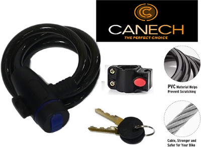 CANECH Premium Cycle key lock with Mount bracket Cycle Lock