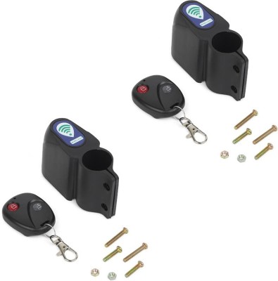 Strauss Bicycle Wireless Security Alarm Lock with Remote (Smart Sensor Alarm)(Pack of 2) Cycle Lock