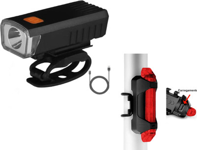 SPOKEFOX INTERNATIONAL Combo of Spokefox Front Bicycle Light and Tail Light Cycle Lock