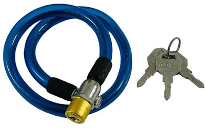 Upgena Bicycle Lock for Bike Helmet Luggage Wire Cable Lock 3 Keys Color Blue Cycle Lock
