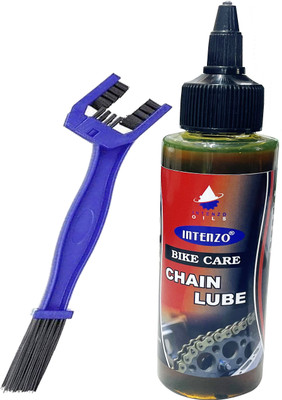 intenzo Chain Oil Lubricant With Cleaning Brush For Motorcycle and Bicycle Chain Oil Bicycle Lubricant(125 ml)
