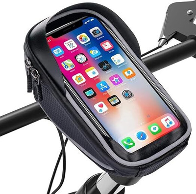 QAWACHH Bike Front Frame Bag Waterproof Bicycle Mobile Phone Mount Bag Phone Case Holder Bicycle Phone Holder
