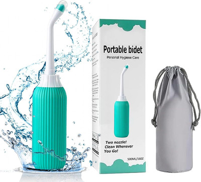 El Syco Portable Bidet for Travel, Handheld Jet Spray for Toilet, Camping, 500ml Bidet Nozzle(Multicolor)