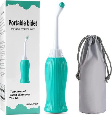 Niralasa Handheld Portable Bidet Spray Bottle for Toilet Retractable Bidet Jet Spray Manual Bidets(Green)
