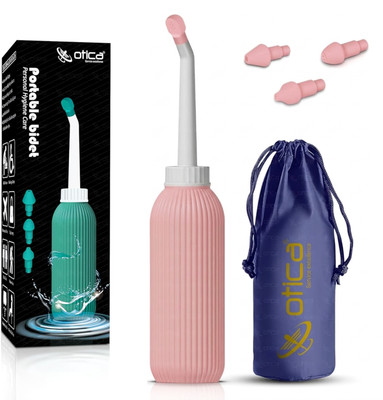 OTICA Portable Bidet Water Spray For Toilet, Travel 500Ml Personal Hygiene Easy to Use Bidet Nozzle(Pink, White)