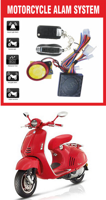 Voddmars One-way Bike Alarm Kit(Flashing Light, Siren 120 dB)