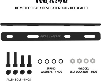 BIKER SHOPPEE Adjustable Passenger Backrest