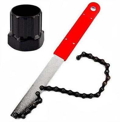FCC RACING Bicycle Chain Whip Bike Cassette Freewheel Flywheel Removal Tool Lockring 5 Speed Bike Cassette(24 x 3 x 0.5 CM)