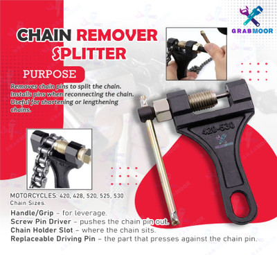 CC08 Chain Breaker Link Removal Splitter Cutter Tool 420-530 for Bike & Cycle Rachet Wrench