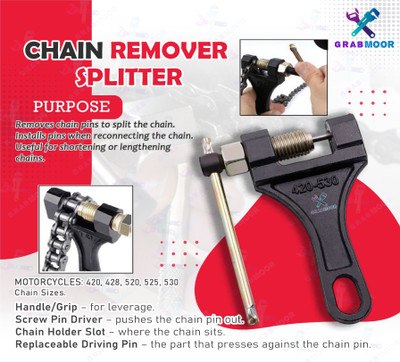 CC11 Chain Breaker Link Removal Splitter Cutter Tool 420-530 for Bike & Cycle Single Sided Rachet Wrench(Pack of 1)