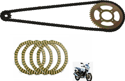 Digital Craft TVS Apache RTR 160 Chain Sprocket Kit With Clutch Plate 44 Teeth Sprocket(TVS Apache RTR 160 Pack of 4)