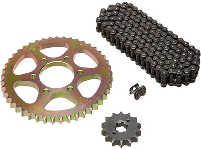 MOTOCITY CHAIN KIT BAJAJ DISCOVER DTS (SPOKE WHEEL) 42 Teeth Sprocket(Bajaj Discover)