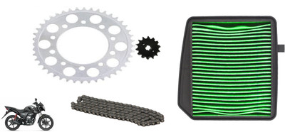 Digital Craft TWISTER CHAIN SPROCKET KIT WITH AIR FILTER [ PACK OF 4 ] 42 Teeth Sprocket(Honda CB Twister Pack of 4)