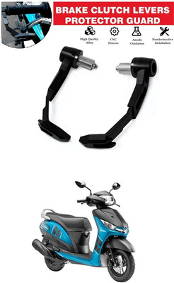 MOTOROYS Universal Motorcycle Adjustable Brake Clutch CNC Lever Protector Guard sg178 PQ Handlebar Hand Guard(Bajaj)