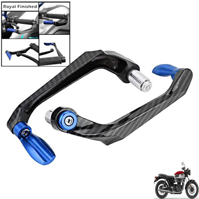 Generox Handlebar Brake Clutch Lever Hand Guard Protector GXcarbonLGBLUE344 Bike Crash Guard(Triumph)