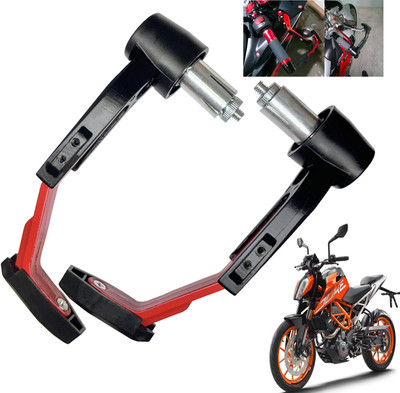 Shopland Adjustable Clutch Lever Guard for All Bike S-G_Red091 Bike Crash Guard(KTM)