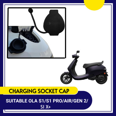 ZRIDE CHARGER SOCKET BLACK CAP FOR OLA S1/S1 PRO/AIR/GEN 2/S1 X+ Bike Crash Guard(Ola)