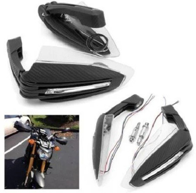 meenu arts AB-HAND-GUARD-BLK-GLASS-01 Handlebar Hand Guard(Universal For Bike)