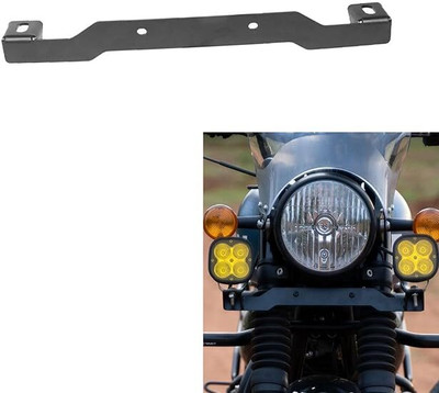 acube mart Fog Light Mount Set for RE Hunter 350 (Black) Bike Crash Guard(Royal Enfield)