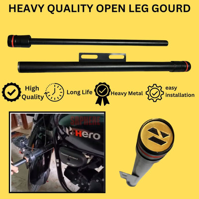 SRPHERE Motorcycle Universal Leg Guard Single Rod Latest Leg Guard Bike Crash Guard(Hero, Universal For Bike)