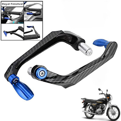 Generox Handlebar Brake Clutch Lever Hand Guard Protector GXcarbonLGBLUE066 Bike Crash Guard(Yamaha)