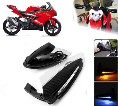 AUTO PEARL Folding Protector Proguard with Led Brake Clutch Lever Black Protector Guard Bike Crash Guard(TVS)