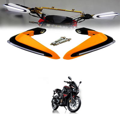 XZRTZ Handguard Handlebar Protector Handguard Turn Orange ForPulsar Bike Crash Guard(Bajaj)