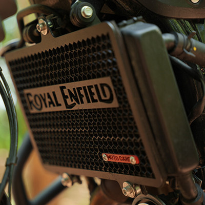 auto trends RADIATOR GUARD BLACK FOR GUERRILLA 450 Bike Radiator Guard(Royal Enfield)