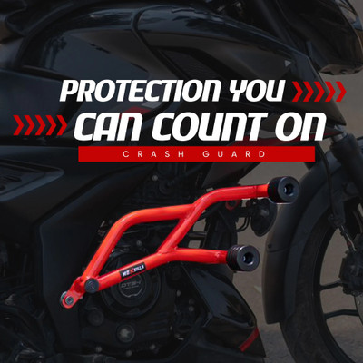 MOXZILLA PULSAR N160\N250 Crash Guard RED(Bajaj)