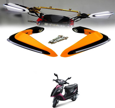 XZRTZ Handguard Handlebar Protector Handguard Turn Orange ForRodeo RZ Bike Crash Guard(Mahindra)