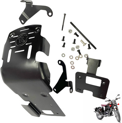Dhe Best Bike Sump Guard / Engine plate Black For Royal Enfield Classic 350 Bike Engine Guard(Royal Enfield)