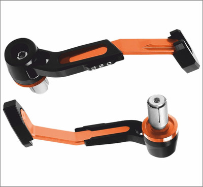 B.K Accessories Bike Adjustable Brake Clutch Levers Guard Orange Black Universal for Bike Scooty Handlebar Hand Guard(Universal For Bike)