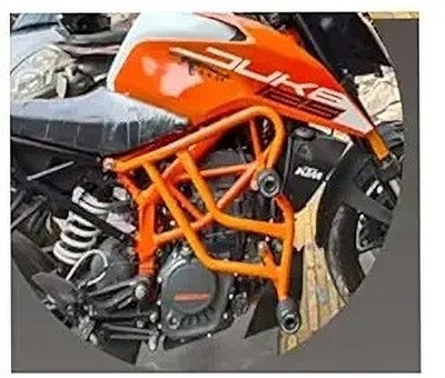 Autobrand Heavy Quality Metal Crash Guard Compatible for KTM Duke cc with 4 Slider(Orange)