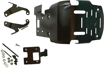 Shreeji Accessorie Engine Plate Bike Sump Guard/Engine Plate with Printed Logo Black Bs3/Bs4/Bs6 Bike Engine Guard(Royal Enfield)