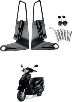 LOVMOTO Universal Motorcycle Adjustable Rotating Rear View Mirror Wing Side Mirror SG30 Handle Bar Grip For Honda CB Shine(Pack of 1)