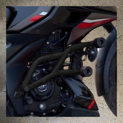 RS ACESSORIES HUB NEW STYLE Heavy Quality Metal Crash guard With 4 Slider For Pulsar N 160(Bajaj)