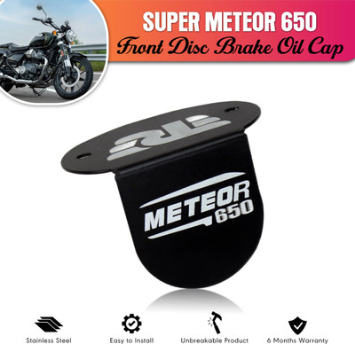 OBEROI'S TRADERS Super Meteor 650 Front Disc Brake Fluid Reservoir / Oil Cap Cover Protector Bike Crash Guard(Royal Enfield)