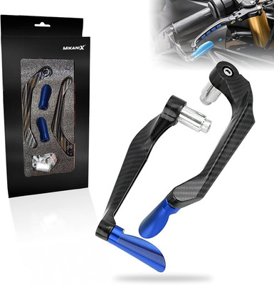 OBEROI'S TRADERS Carbon Finish Blue Bike Brake Clutch | Handle Lever Protector | Handlebar Hand Guard(Universal For Bike)